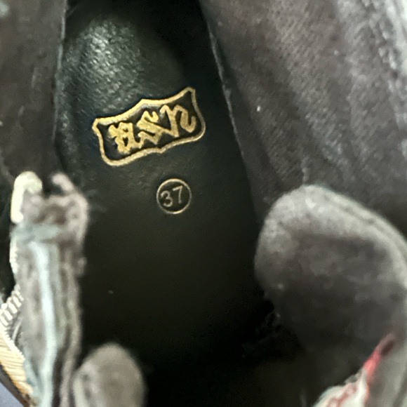 Ash Women's Black and White Leather Ankle High-Top Wedge Shoes Sneakers - Picture 9 of 10